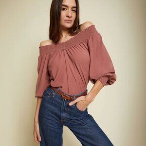 Nation LTD Sarina Long Sleeve Top in Rose Water - sz Large